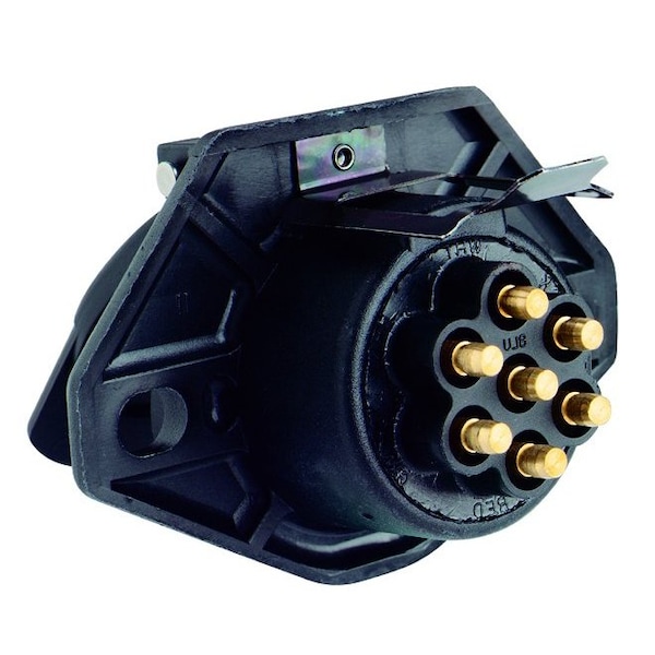 Phillips Socket, 7-Way, Sta-Dry, No Circuit Breaker Split Pin, Nylon Housing, Bullet Termination 16-726 - main